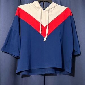 Flirtitude Active White and Blue Hoodie